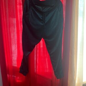 Emerald Green Velour Satin Jogger Pants